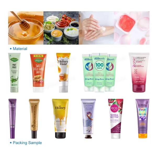 Automatic Tube Filling Sealing Machine 50-75pcs/min Touch Screen