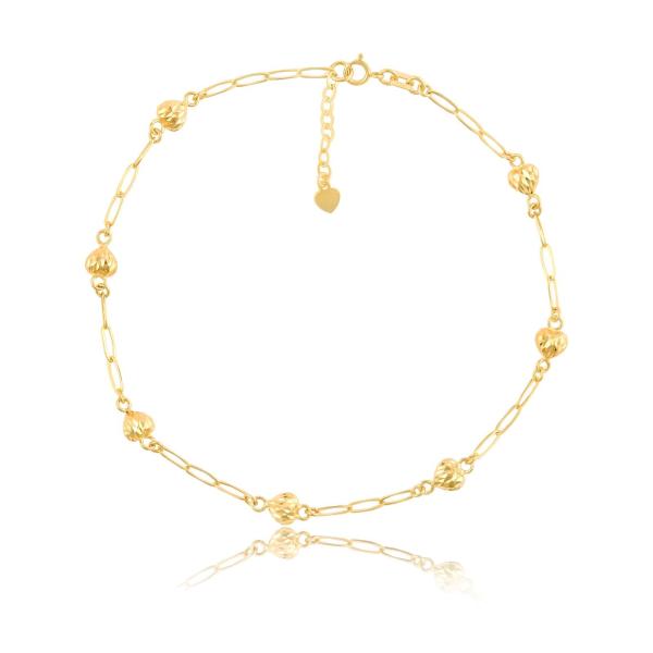 Personalized 18K Gold Anklets: Unique Name and Initial Charms