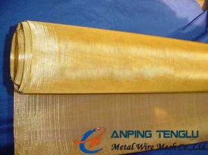 China 50Mesh Plain Weave Brass Wire Mesh, Abrasion Resistance Yellow Copper Wire Cloth on sale