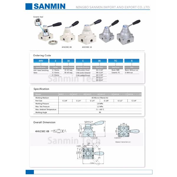 Hand Switching Valve Drawing Valve Air Valve Pneumatic Mechanical Valve G Thread 1/8 1/4 3/8 1/2 3/4