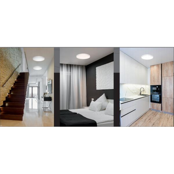 ETL LED ceiling light fitting - illuminated view