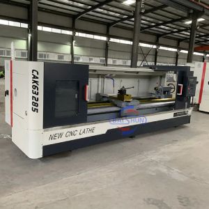 Heavy Duty Cnc Lathe Machine Fanuc Controller Flat Bed