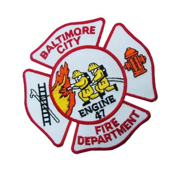 Heat Transfers Custom Fire Dept Patches 1.1mm Thickness Firefighter Patch
