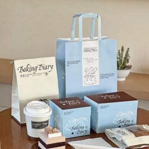 China Folding Custom Packaging Boxes 15x10x10cm 10x10x10cm Rectangular Cake Packaging Box wholesale