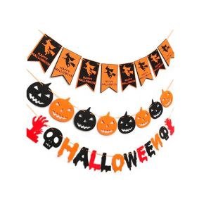 China Tearproof Multicolor Custom Felt Flags , Durable Halloween Flag Banner on sale
