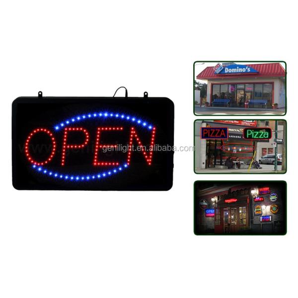 CE RoHS LVD Power Certificate Hanging Chain Sign Board for Indoor LED Open Signs