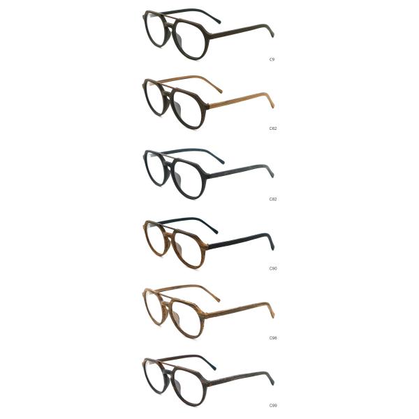 Imitation Wood Acetate Optical Frame For Men And Women MR 092