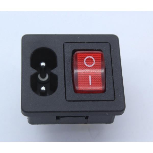 IEC320 C8 AC Power socket receptacle with Rocker Switch Power cord inlet 250V