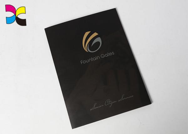 Environment - Friendly Printed File Folders With Pockets , Luxurious Restaurant Bill Folder