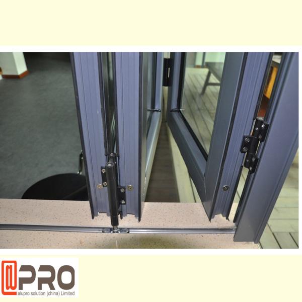Accordion Folding Window Doors / Aluminium Folding Window Dust Resistance balcony folding window hardware folding window