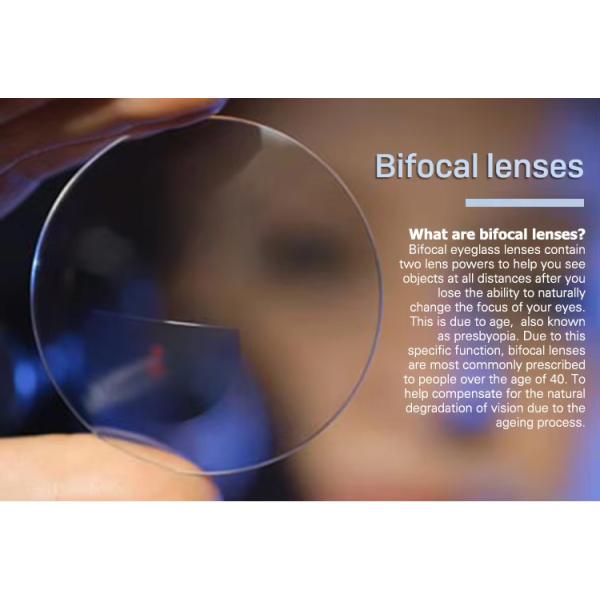 Round Top Factory 1.499 Blue cut Round Top Glass lenses optical Bifocal Flat Top Lenses