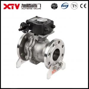 China JIS Stainless Steel High Platform Flanged Floating Ball Valve and Ppl Sealing Material wholesale