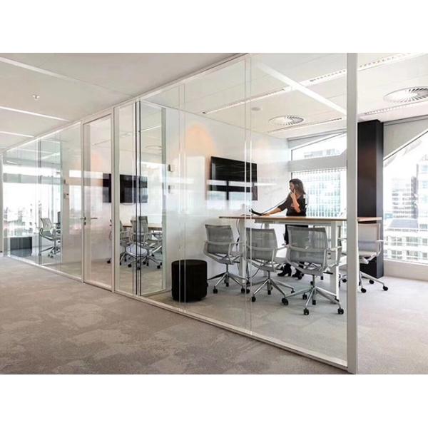 OEM ODM Office Space Glass Partition Wall 83mm