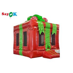 Commercial Christmas Inflatable Bouncy Castle Silk Printing