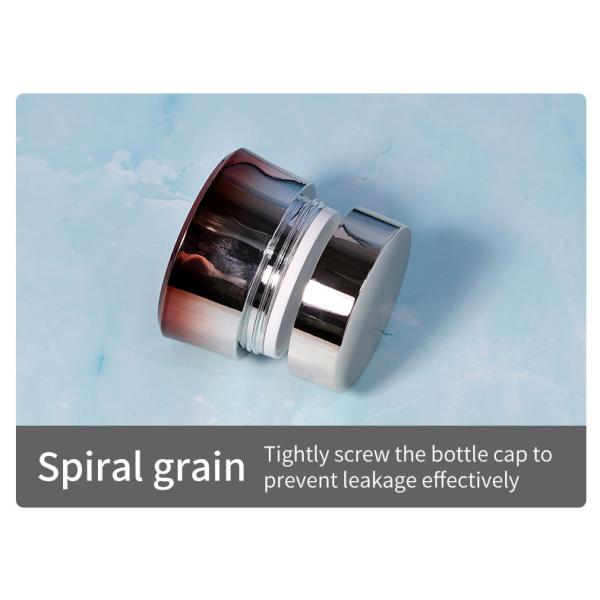 Luxury Skincare Body Cream Container Packaging 50ml ABS Cap Acrylic Plastic Jar with Shiny Gold UV Paint and Metal Lid