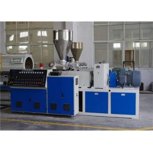 China Conical Twin Screw Extruder Plastic Extrusion Line For PVC Pipe on sale