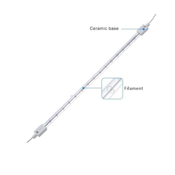 Short Wave IR Quartz Heating Lamp 200-4000W Clear Reflector