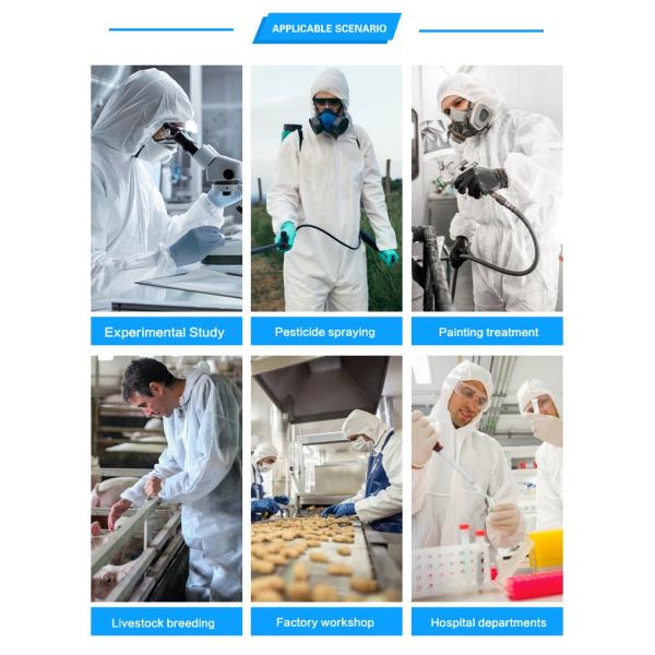 Germ free 95 BFE Disposable Protective Coverall Microporous