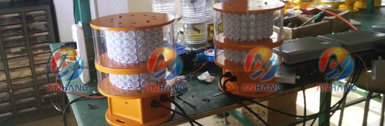 IP67 AC220V 60W Red / White Emitting Color Aircraft Warning Light