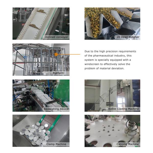 OEM Automatic Multihead Weigher Filling System Solid Granule Packaging Machine