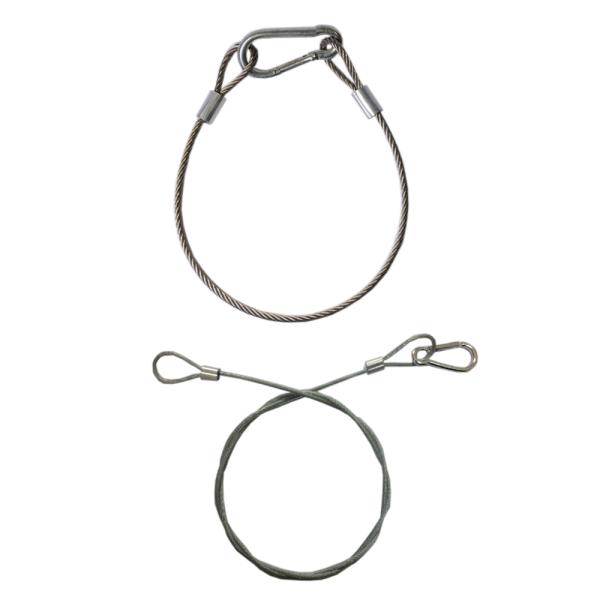 304 / 316 Stainless Steel Wire Rope Slings Double Loop 2 Carabiner Cables