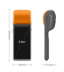 5.5" IPS HD Display POS Terminal with 58mm Thermal Receipt Printer and 4000 mAh Battery