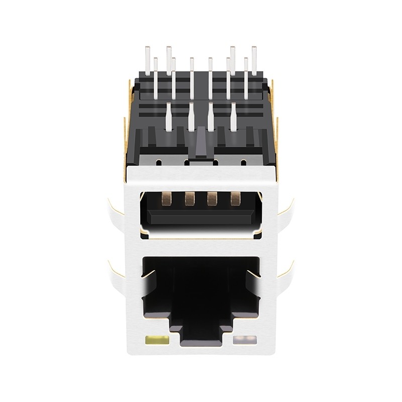 Belfuse 0821-1X1T-32-F Compatible LPJU3836AONL 1000 Base-T RJ45 Magjack with