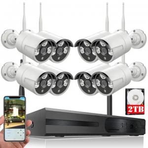 China NVR HD 8CH WiFi Wireless Camera System 1080P Outdoor Indoor CMOS on sale