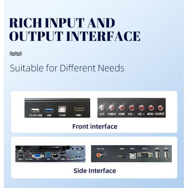 110In Interactive Flat Panel 4K LCD Interactive Smart Board For Classroom