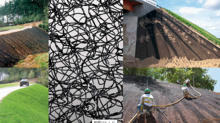 Mike Pads Reinforced Mike Mat Reinforced Three-Dimensional Mesh PVC Coated Hot Dipped Galvanized Galfan Reinforced Composite Geomat Erosion Control