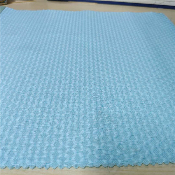 257GSM Cotton Dyed Fabric Light Blue Environmentally Friendly Dyeing