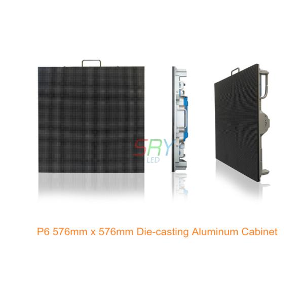 P6 Indoor Full Color Cast Aluminum Cabinet Led Display Light Weight 576mm X 576mm Led Cabinet