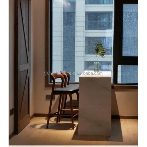 Modern Italian Solid Wood Dining Bar Stool High Chair Bistro Bar Chair with End Craftsmanship
