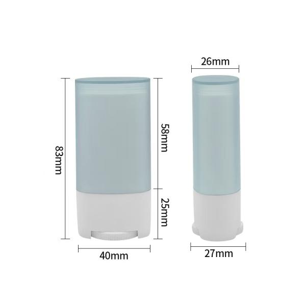 11g PP Empty Bottom Filling Deodorant Stick Tube With Roller High Performance