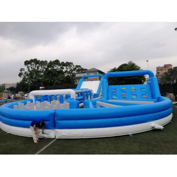 Outdoor commercial adult gaint inflatable obstacle course kids bouncer castle with blowers PO-0522