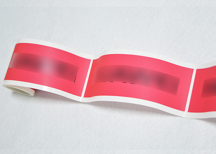 Red Pet Material Adhesive Custom Tamper Evident Labels With Anti - Counterfeit