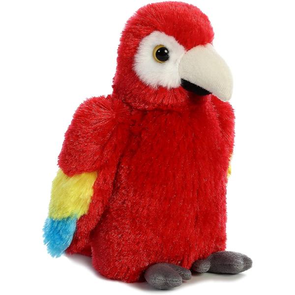 Polyester Fiber Stuffing Bright Red Macaw Plush Toy