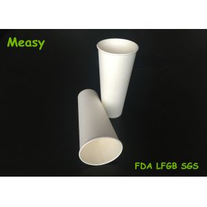 China Large / little Size White Single Wall Paper Cups , Hot paper drink cups Non deformation wholesale