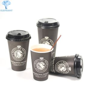 China 8Oz Custom Disposable Coffee Cups With Lids Eco Friendly wholesale