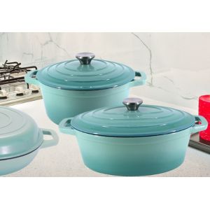 Rust Proof Enamel Coating Cast Iron Braiser With Lid