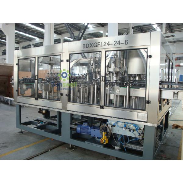 Automatic Beer Washing Filling Machine , Glass Beer Capping Machine