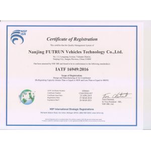 Nanjing Futrun Vehicles Technology Co., Ltd. Certifications