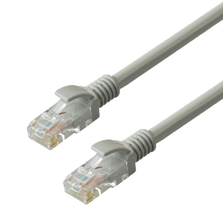 China Grey PVC Jacket 1m Cat6 Patch Cord Unshielded Twisted Pair wholesale