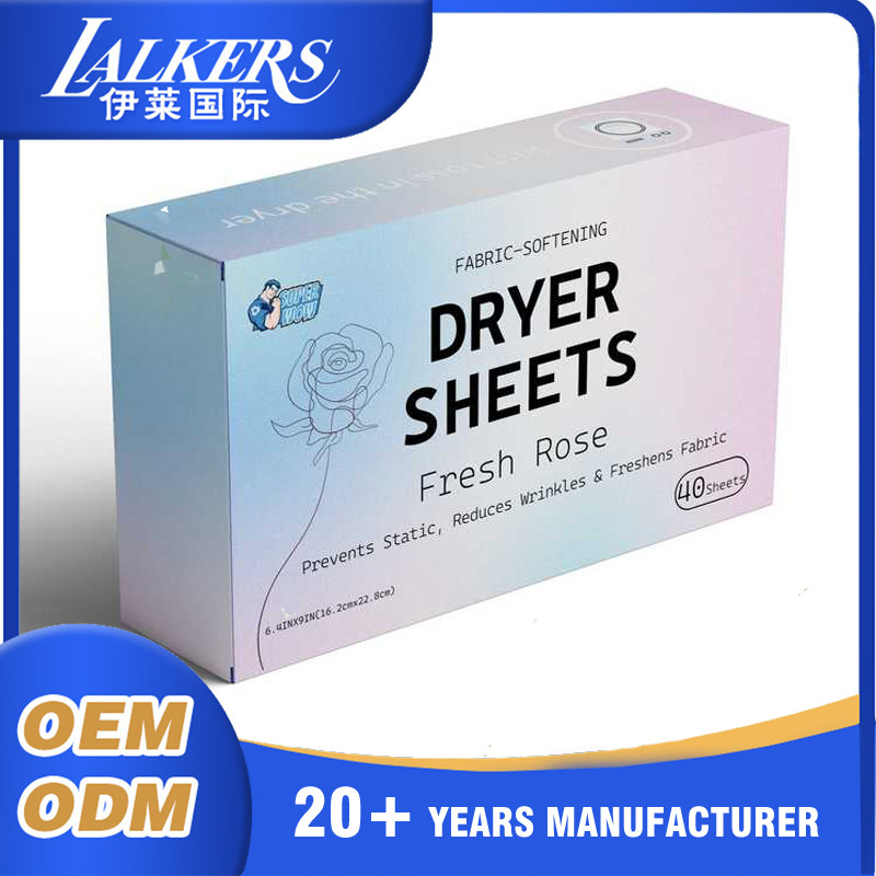 China Portable Fabric Softener Dryer Sheets Custom Detergent Dryer Sheets wholesale