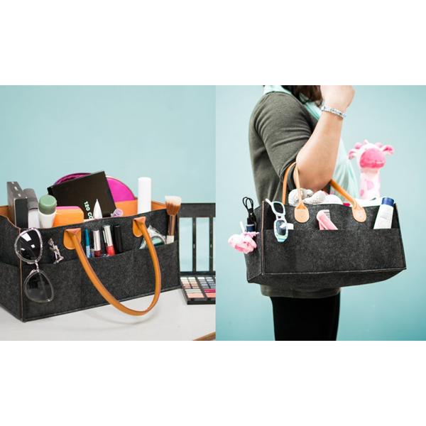 New Arrival Amazing design Large Capacity organizer Portable felt diaper bag