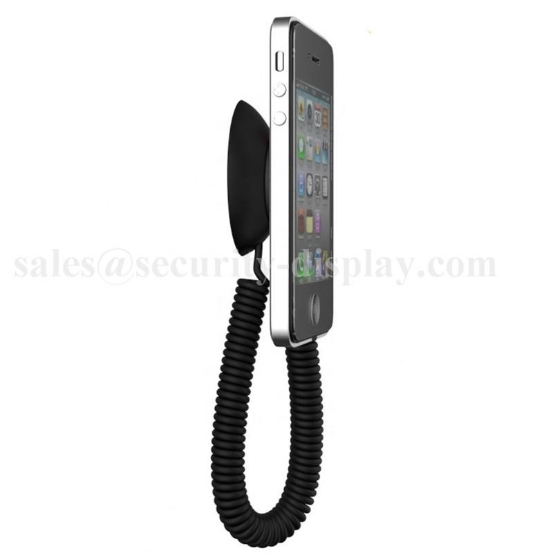 100cm Cable 3M Adhesive Retractable Anti Theft Holder For Cell Phone