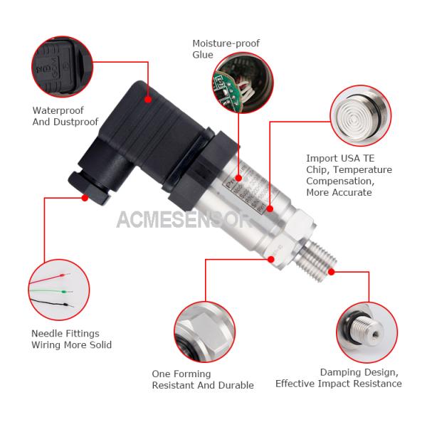 Spi I2C Water Digital Pressure Transducers RS485 4-20mA Ceramic Pressure Sensor