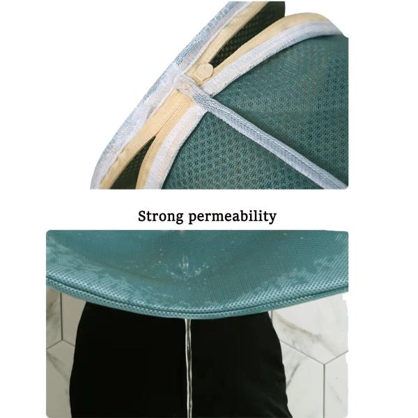 Green Mesh Laundry Bag Double Layer Nylon Fabric Material OEM