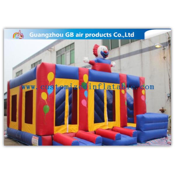 Funny Safety Childrens Inflatable Bouncy Castle With Slide Combo Customized