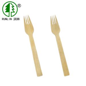 China 6.69in Compostable Disposable Bamboo Cutlery Set Travel Fork wholesale